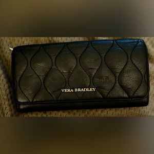 Vera Bradley Black Leather Wallet